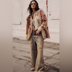 NWT We The Free CRVY Outlaw Wide-Leg Jeans~ Memphis Mud